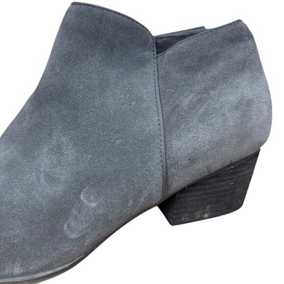 Blondo Villa Gray Suede Leather Ankle Boots Booties Shoes Waterproof sz 12 W - Picture 9 of 16